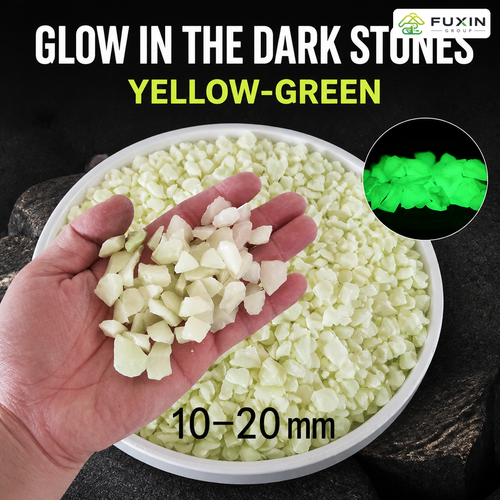 Yellow-Green Photoluminescent Aggregate 10–20mm for Landscape Paving