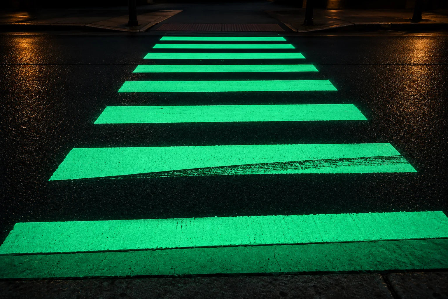 Luminous safety crossing
