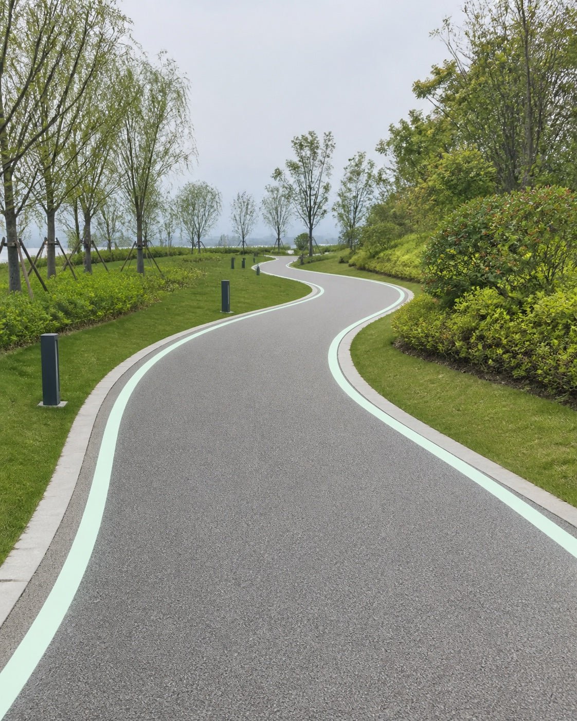 Daylight path with photoluminescent route marking