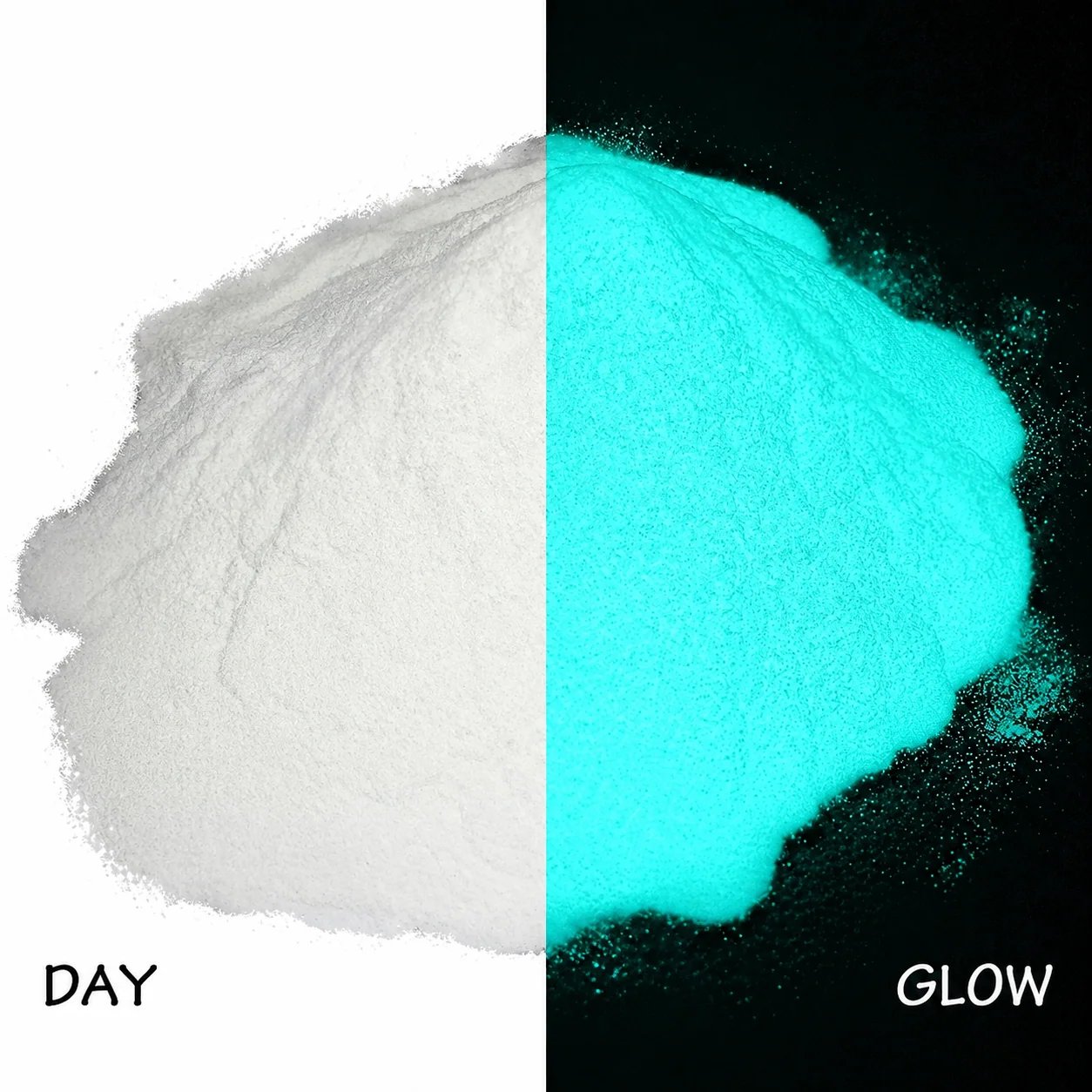 High Brightness Blue-Green Glow Powder | Photoluminescent Pigment
