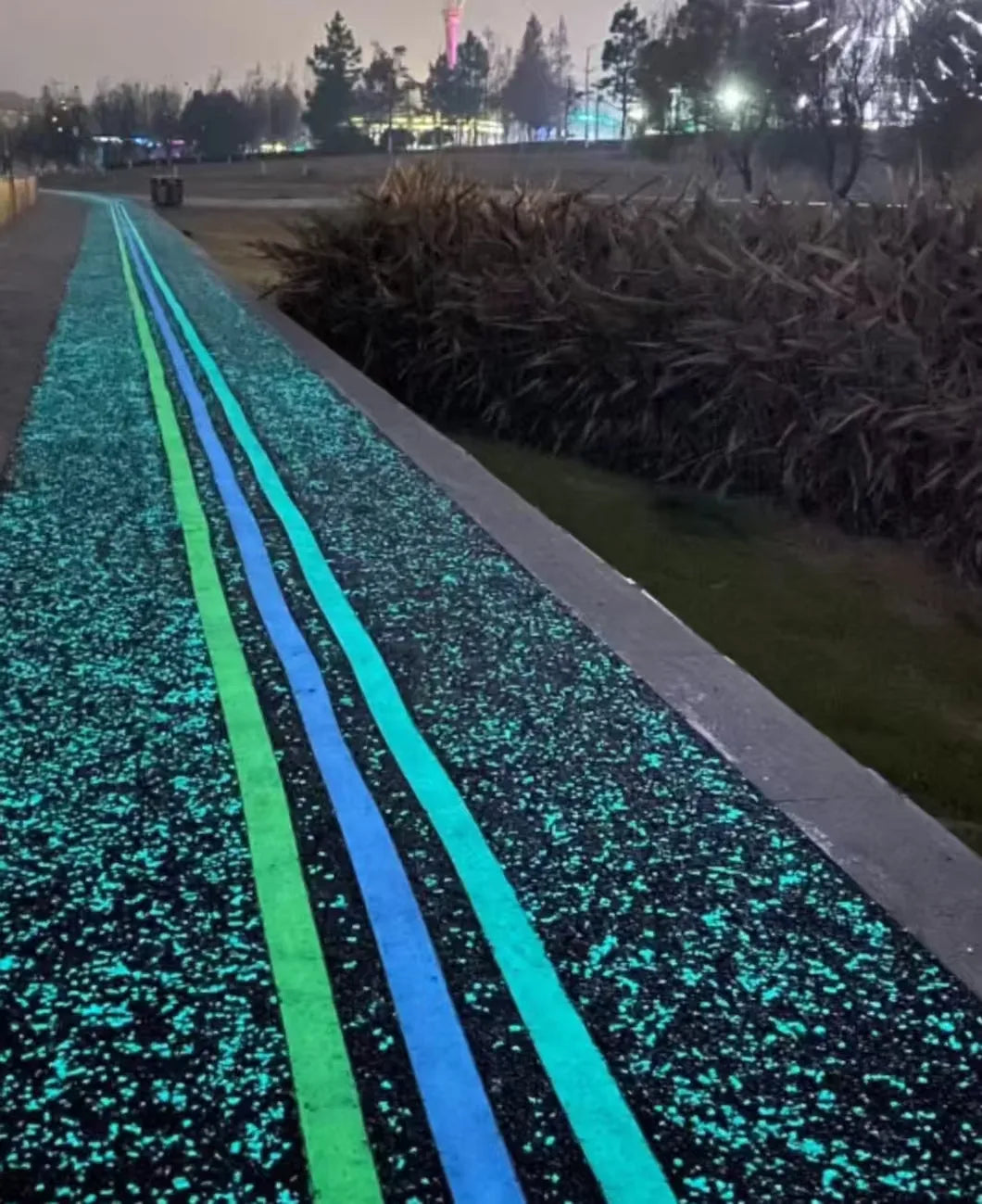 Photoluminescent road application