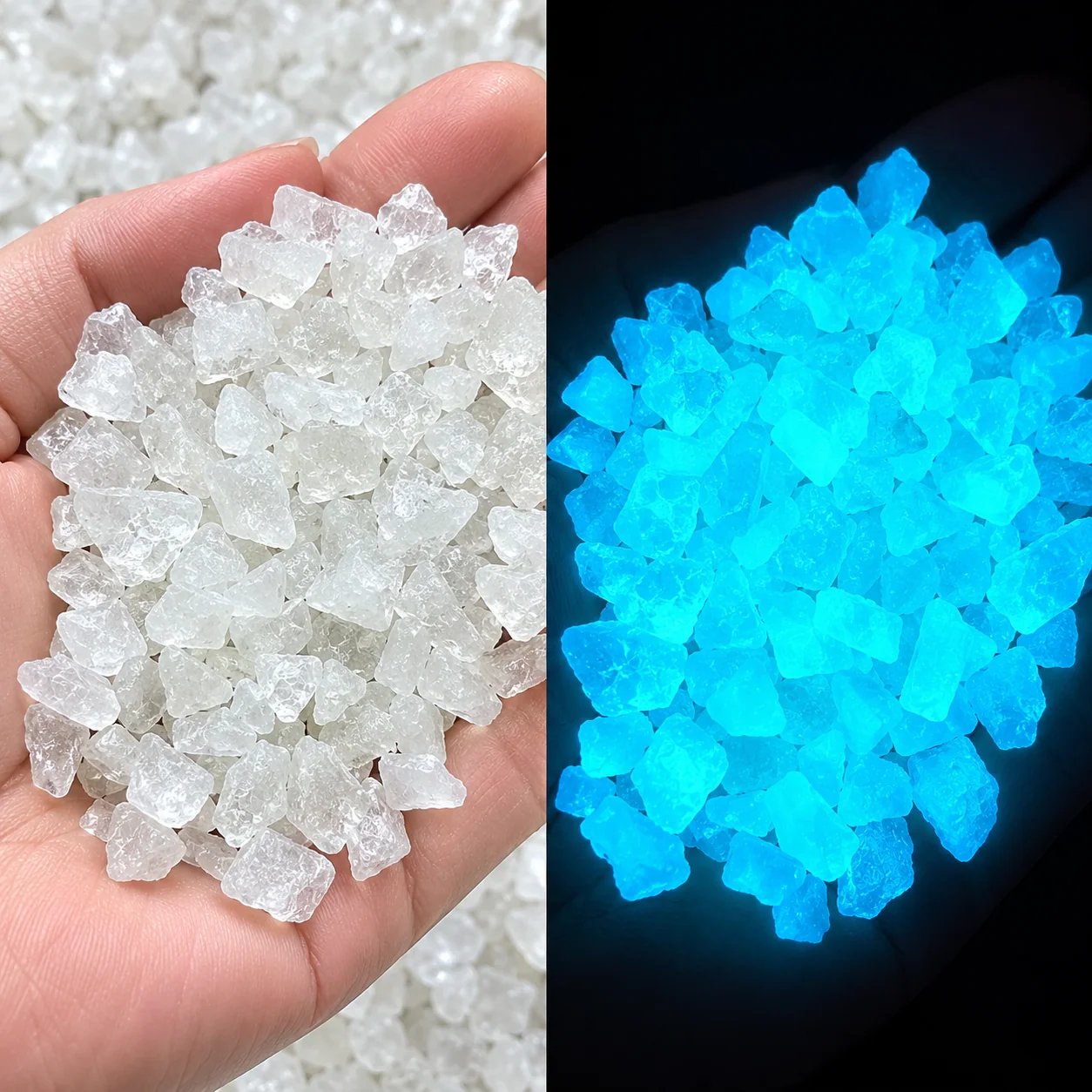 Photoluminescent Glass Stones for Garden Paths and Landscape Decoration