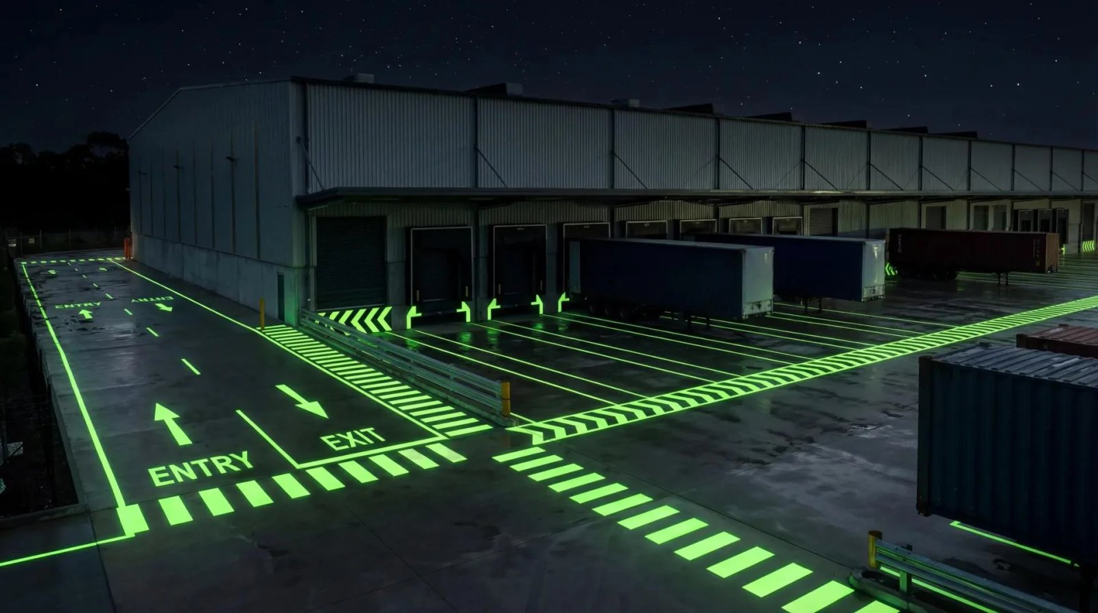 Photoluminescent Fire Lane Marking: Materials, Uses and Limits