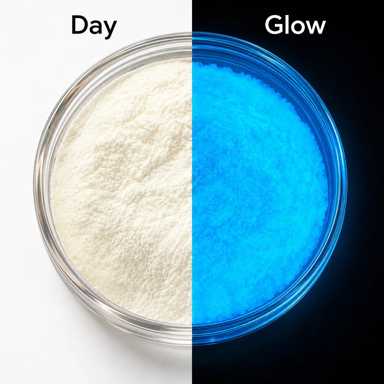 Sky Blue Glow Powder for Resin, Coatings & Safety Applications