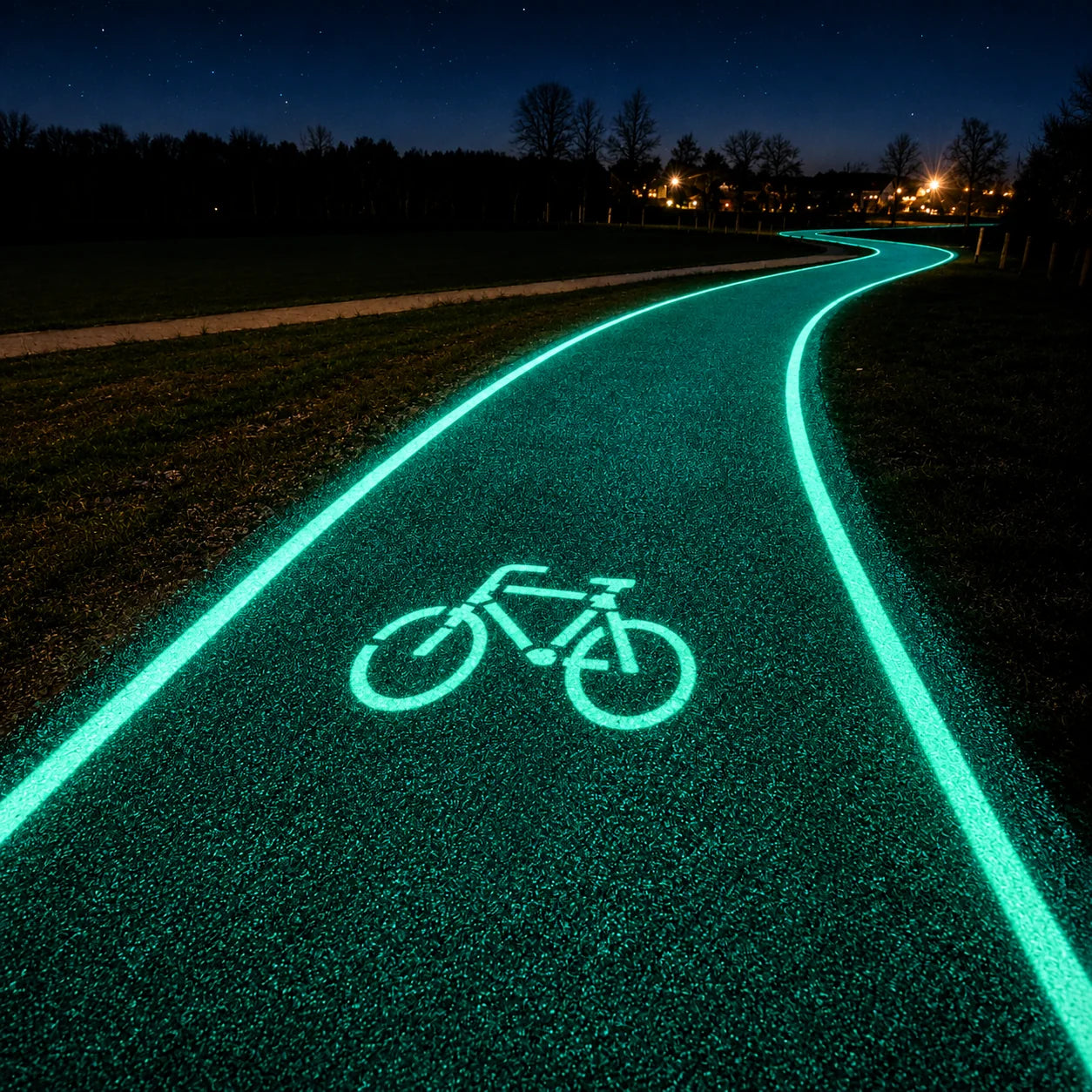 Luminous cycle lane