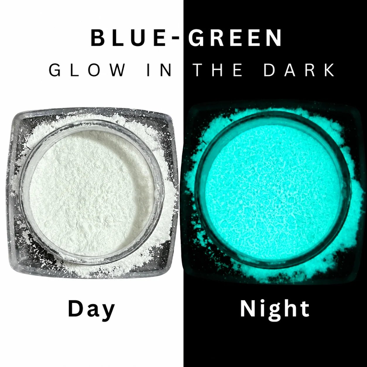 Long-Lasting Blue-Green Photoluminescent Powder