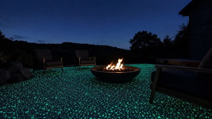 Turn Outdoor Pavement Into a Glowing Landscape with Photoluminescent Aggregate